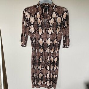 White House Black Market Snakeskin Print Dress
